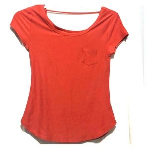 Burnt orange silky T
